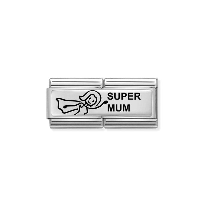 Nomination Classic DOUBLE ENGRAVED Silver CUSTOM Super Mum Charm
