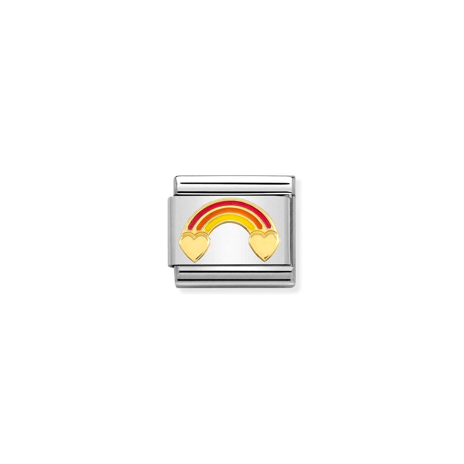 Nomination Classic Gold Rainbow with hearts Charm
