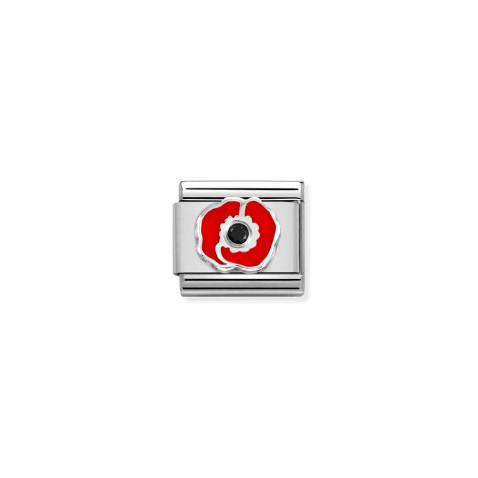 Nomination Classic Silver Poppy Charm