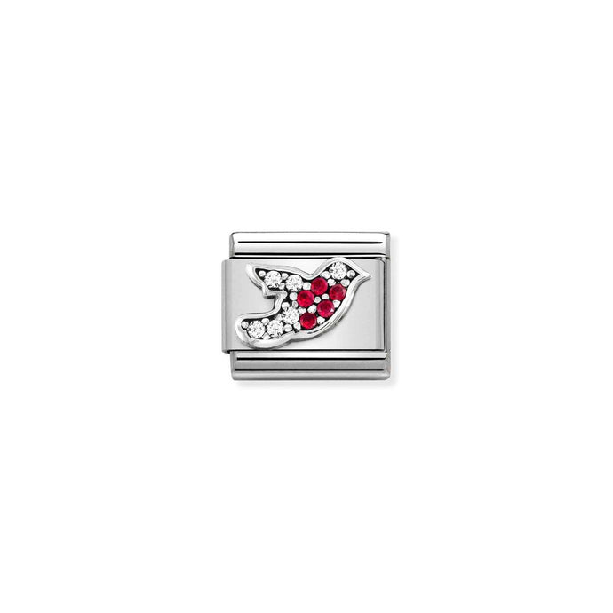 Nomination Classic Oxidised Silver CZ Robin Charm