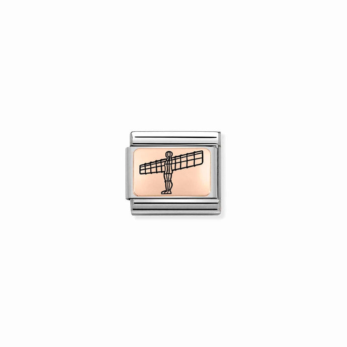 Nomination Classic PLATES 9ct Rose Gold Angel of North Charm