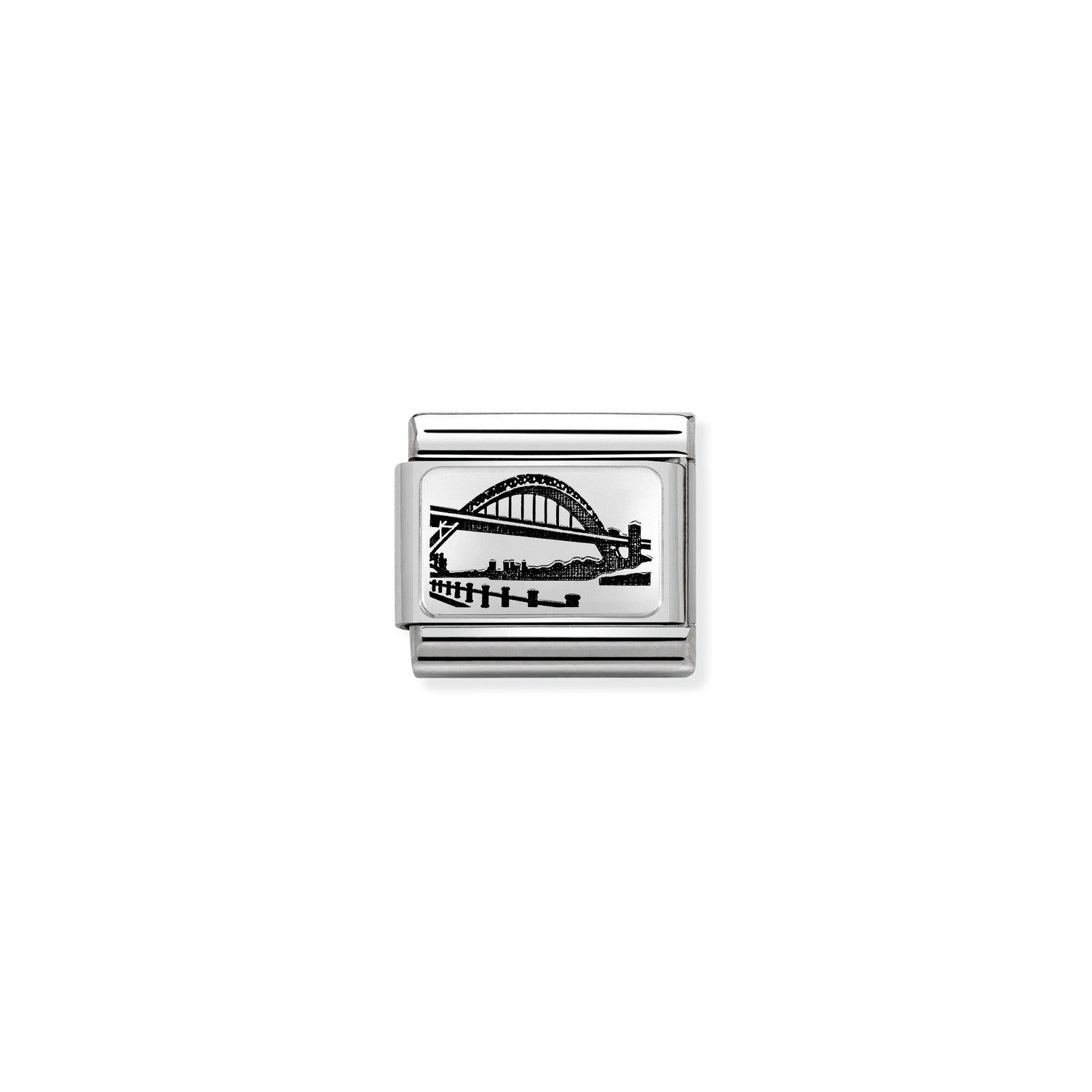 Nomination Classic PLATES Silver Newcastle Tyne Bridge Charm