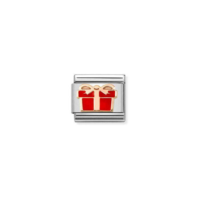 Nomination Classic SYMBOLS 9ct Rose Gold RED gift box Charm