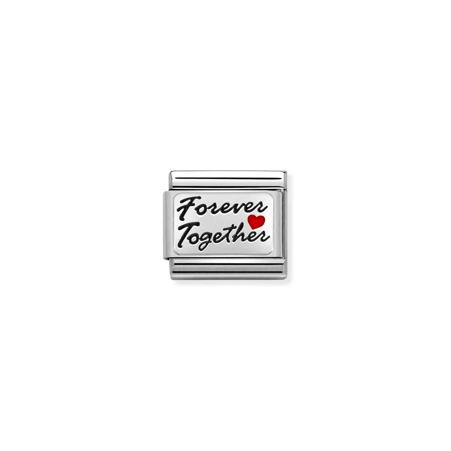 Nomination Silver Forever Together with Red Heart Charm