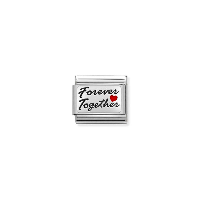 Nomination Silver Forever Together with Red Heart Charm