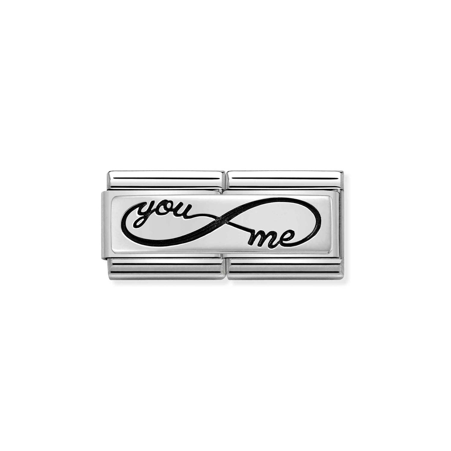Nomination Classic DOUBLE ENGRAVED Silver CUSTOM You INFINITE Me Charm