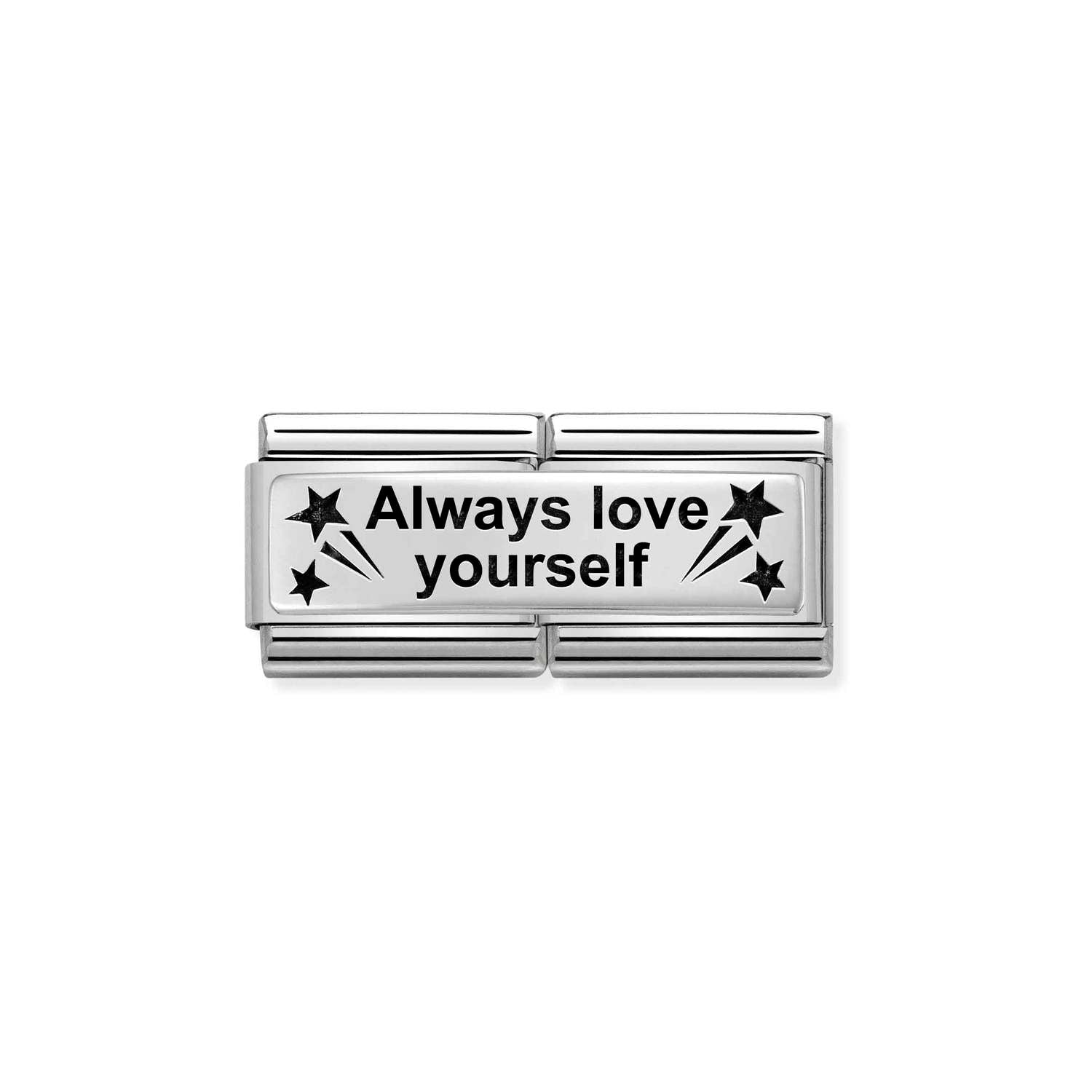 Nomination Classic DOUBLE ENGRAVED Silver CUSTOM Always Love Yourself Charm