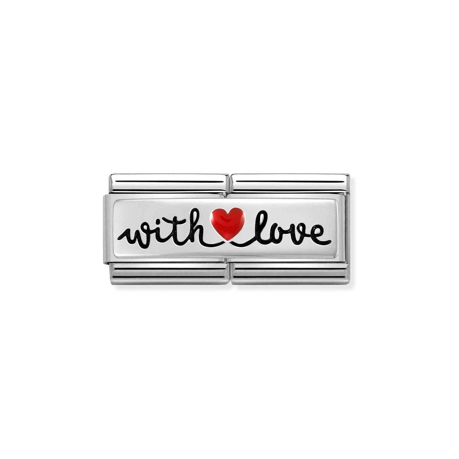 Nomination DOUBLE Classic SYMBOLS Silver With HEART Love Charm