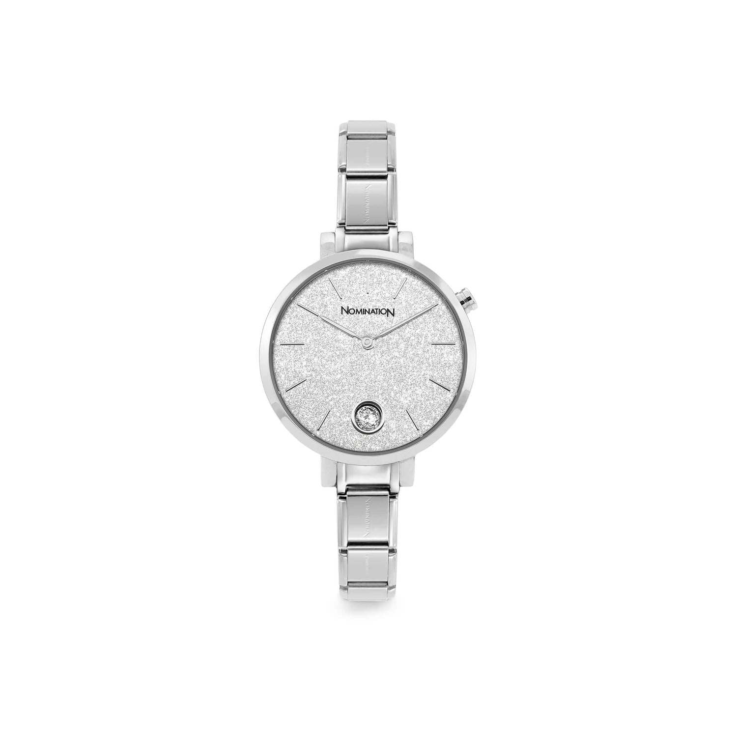 Nomination Paris Round watch Glitter Silver