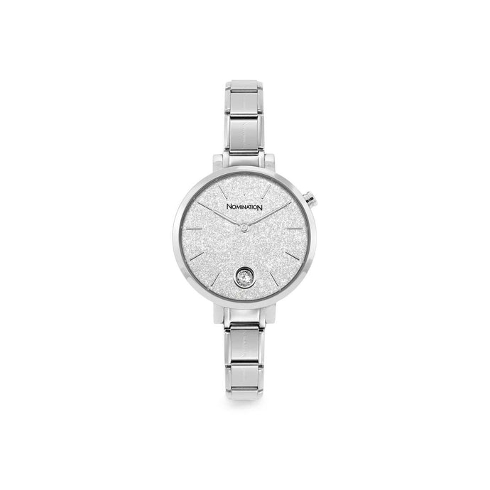 Nomination Paris Round watch Glitter Silver