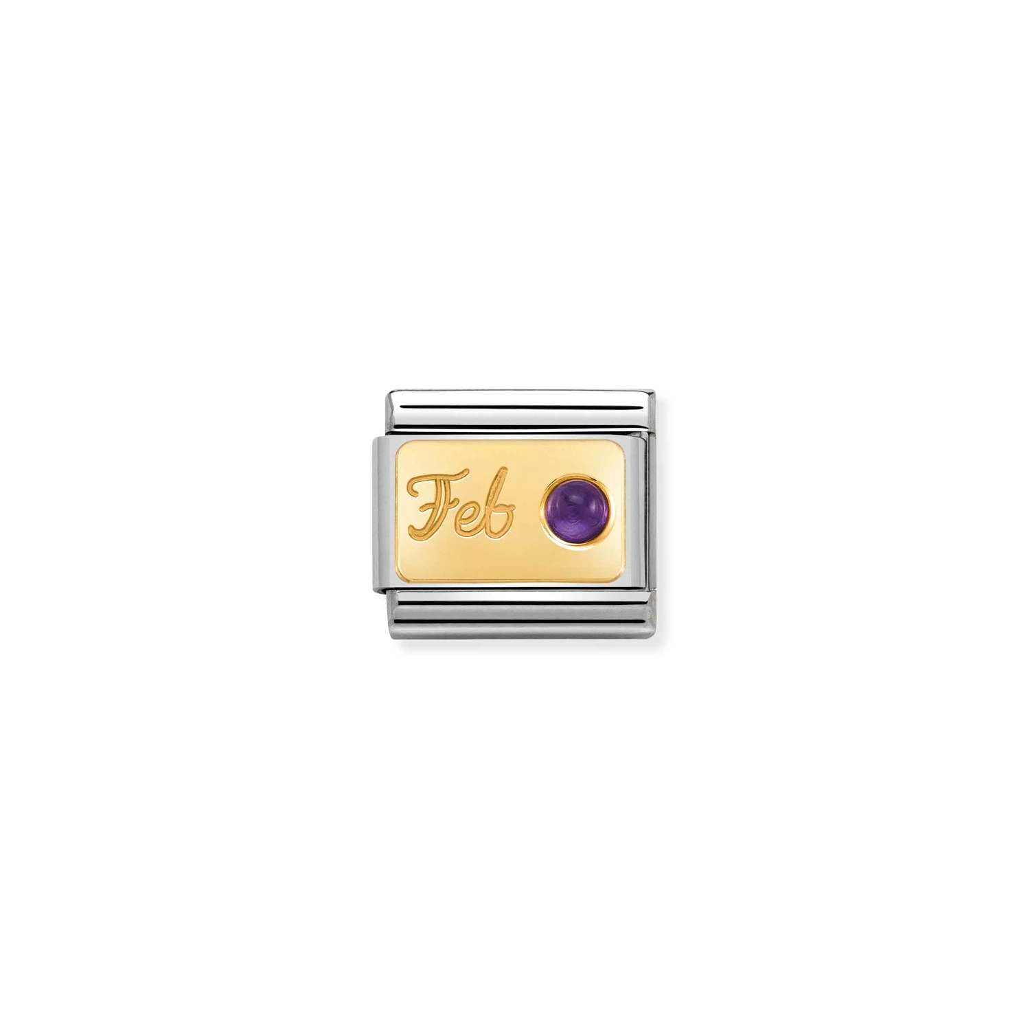 Nomination Classic MONTH STONE Gold February AMETHYST Charm