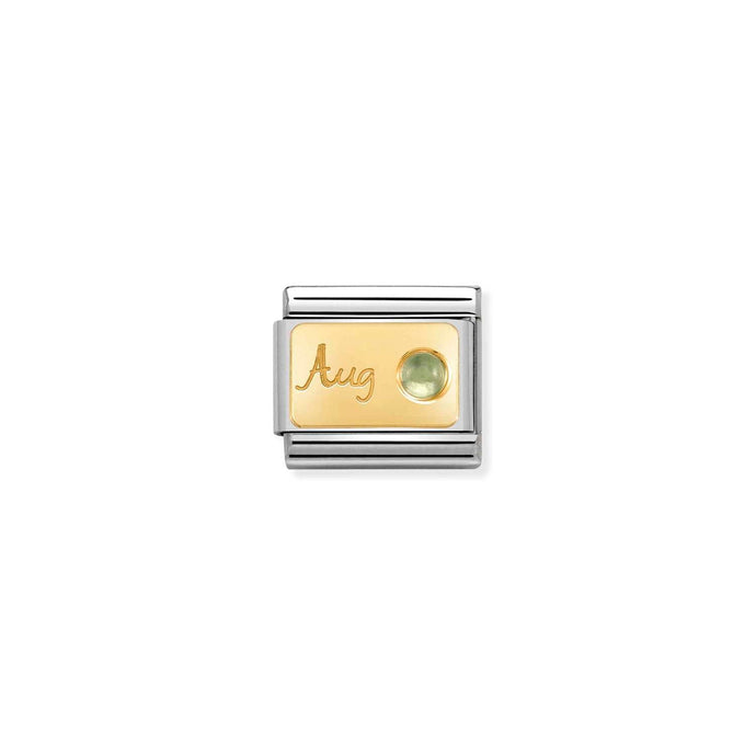 Nomination Classic MONTH STONE Gold August PERIDOT Charm