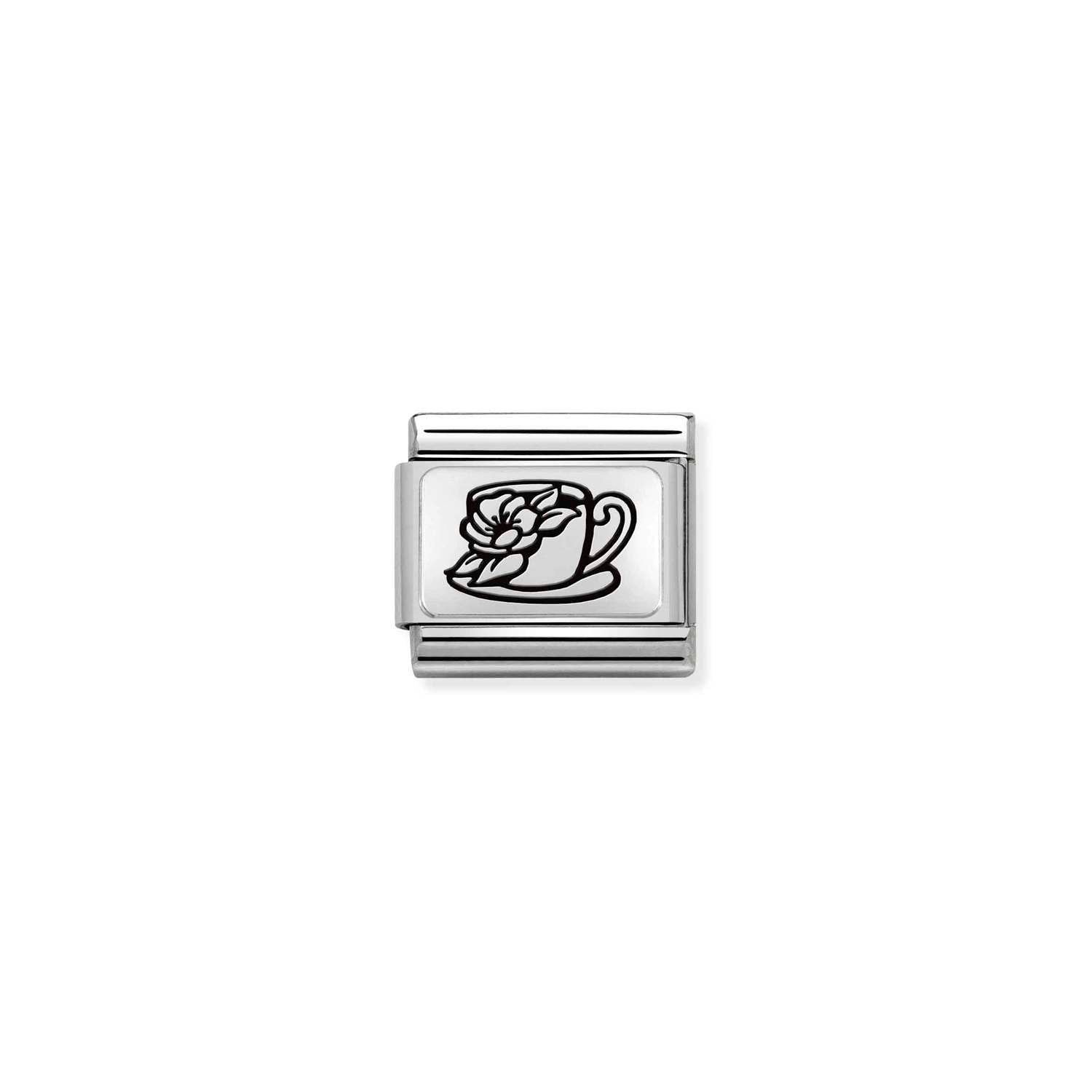 Nomination Classic PLATES Silver Cup Floral Charm