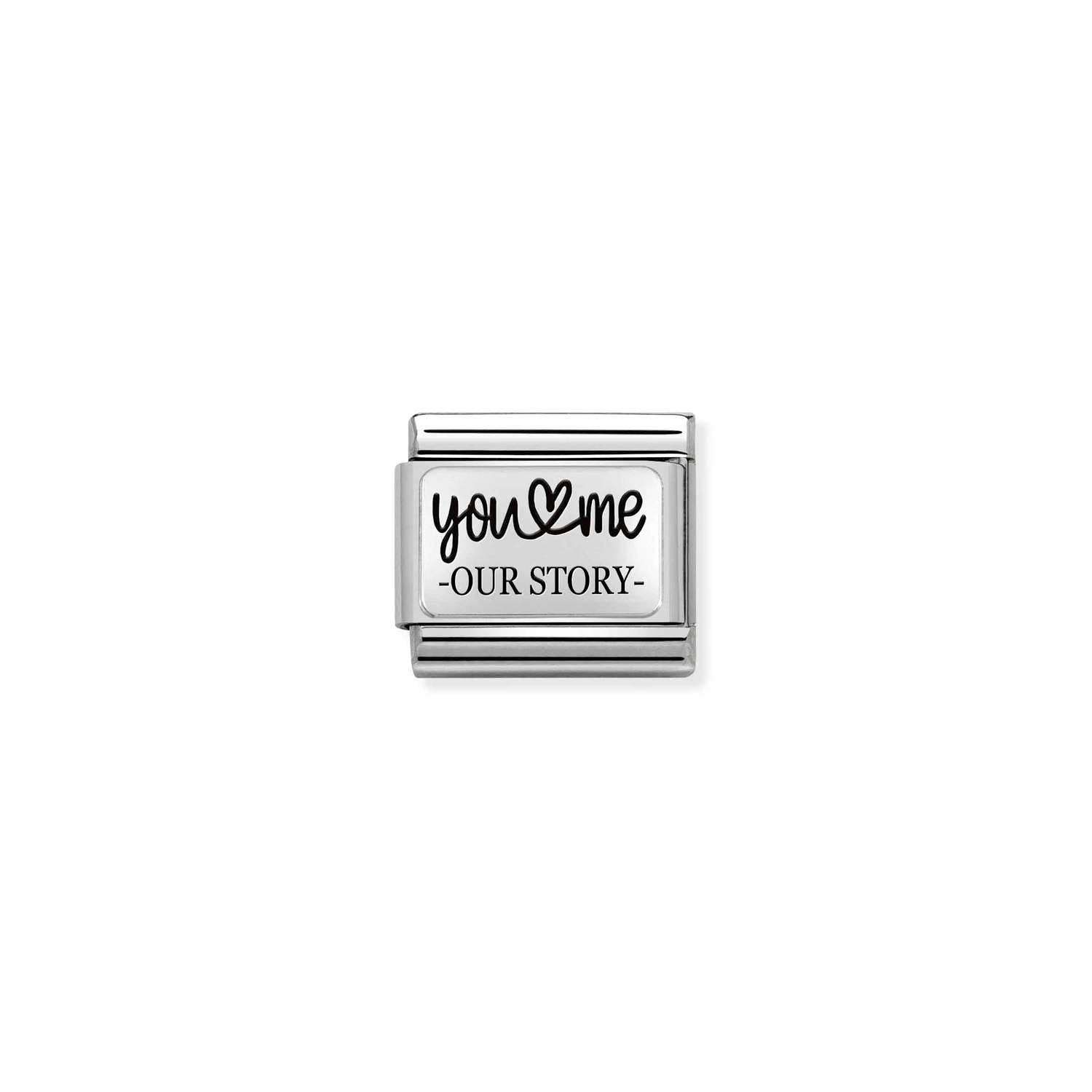 Nomination Classic PLATES Silver You and Me story Charm