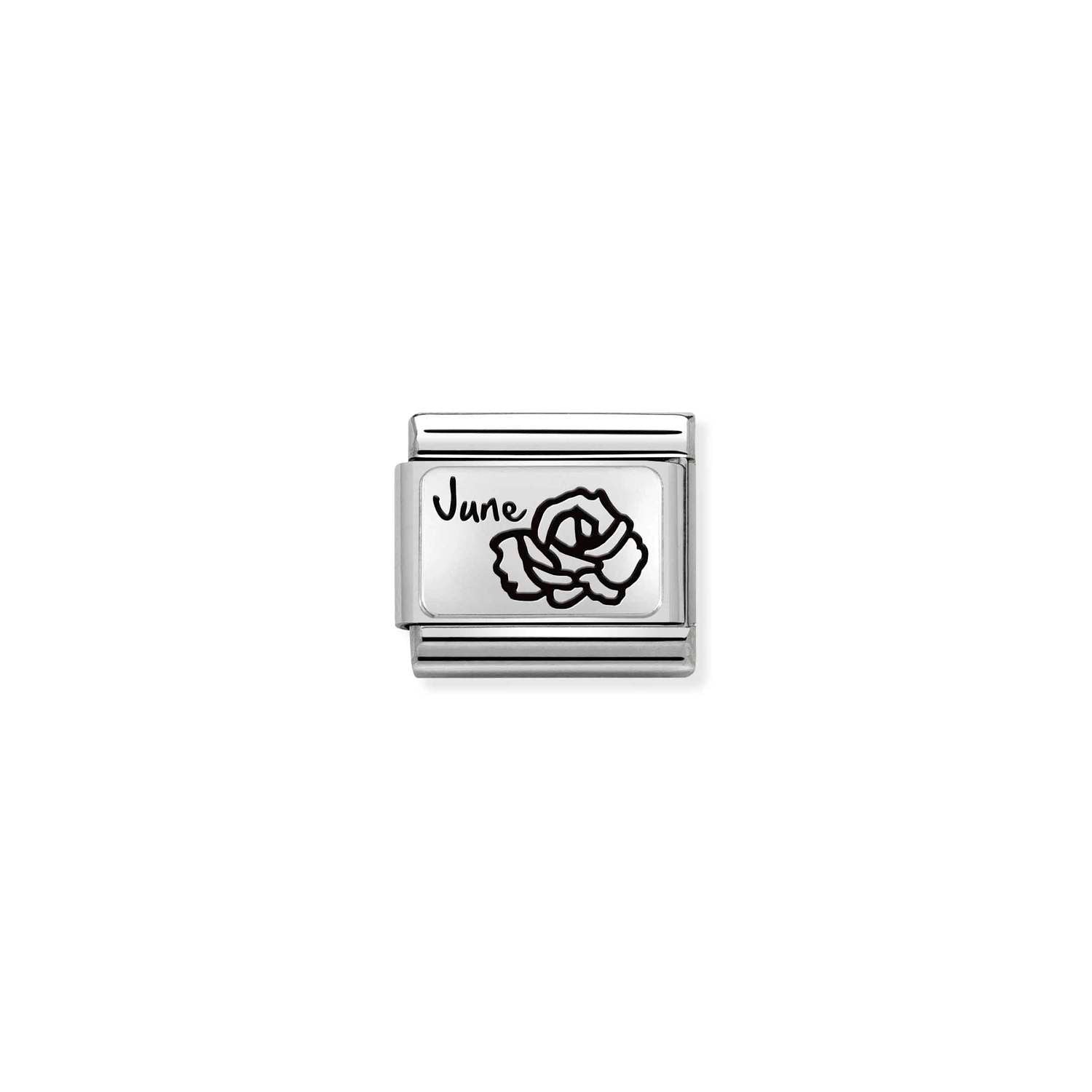 Nomination Classic MONTH FLOWER PLATES Silver June Charm