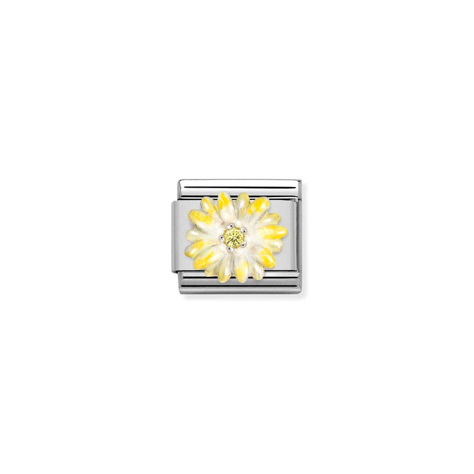 Nomination Classic Silver YELLOW flower Charm