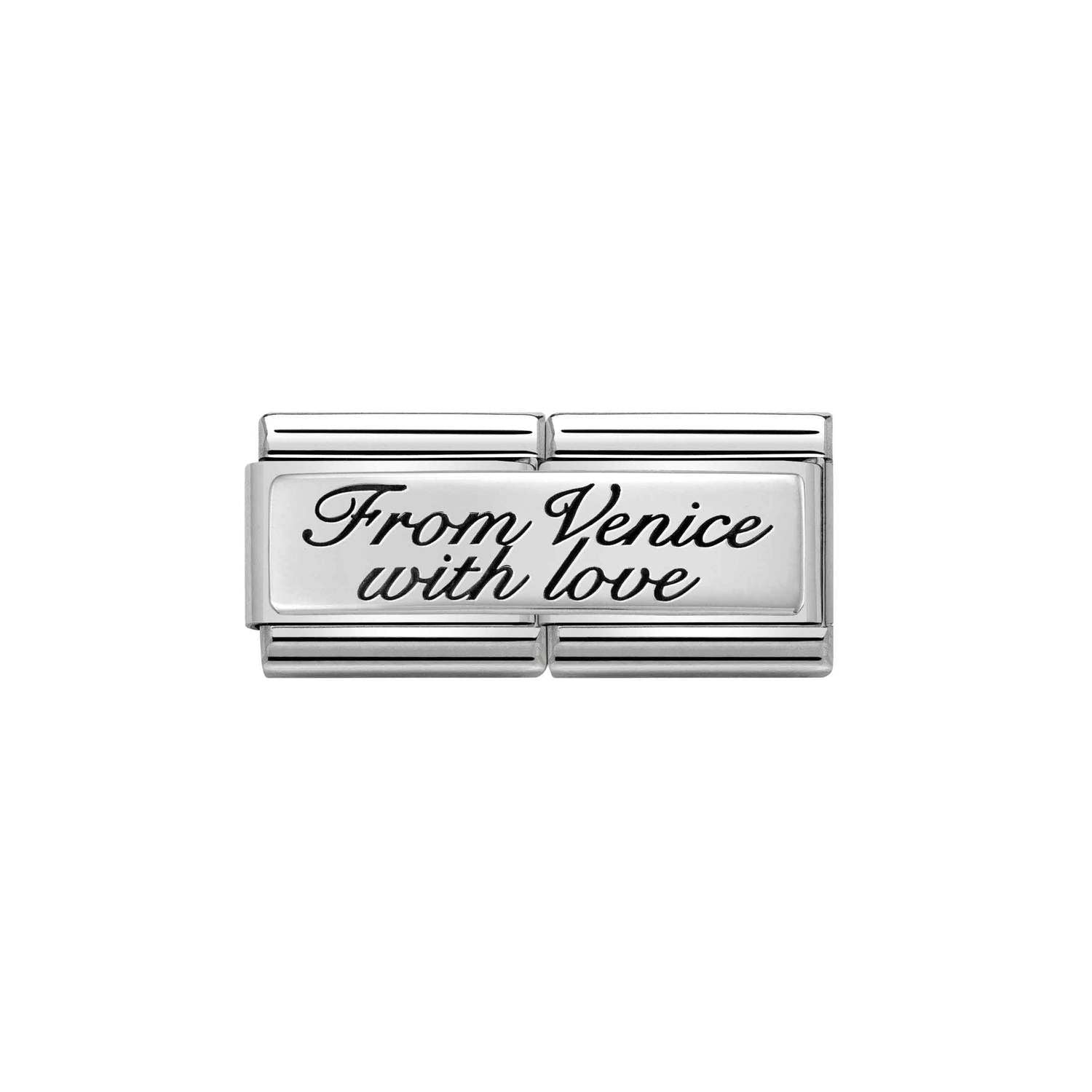 Nomination Classic DOUBLE ENGRAVED Silver CUSTOM From Venice with love Charm