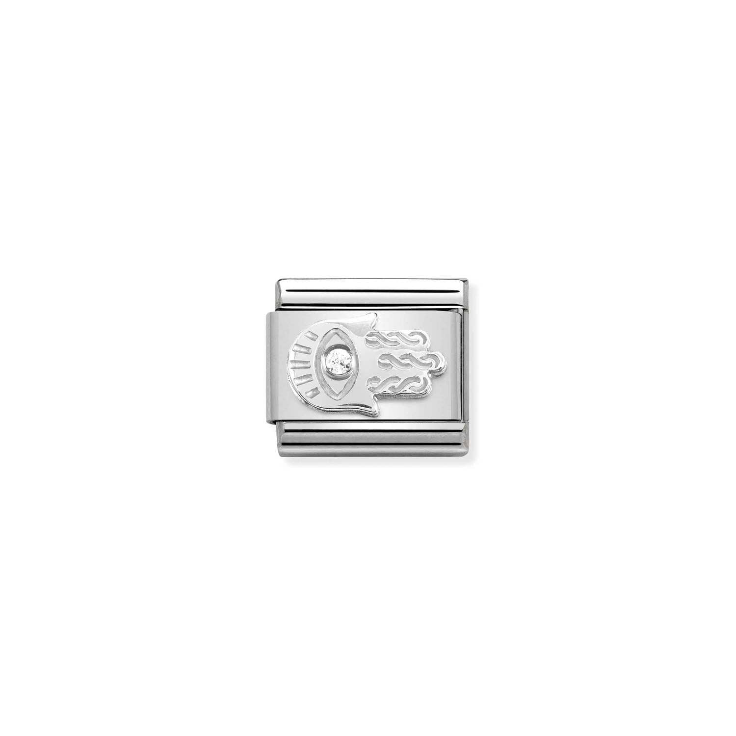 Nomination Classic Silver CZ Hand of Fatima Charm