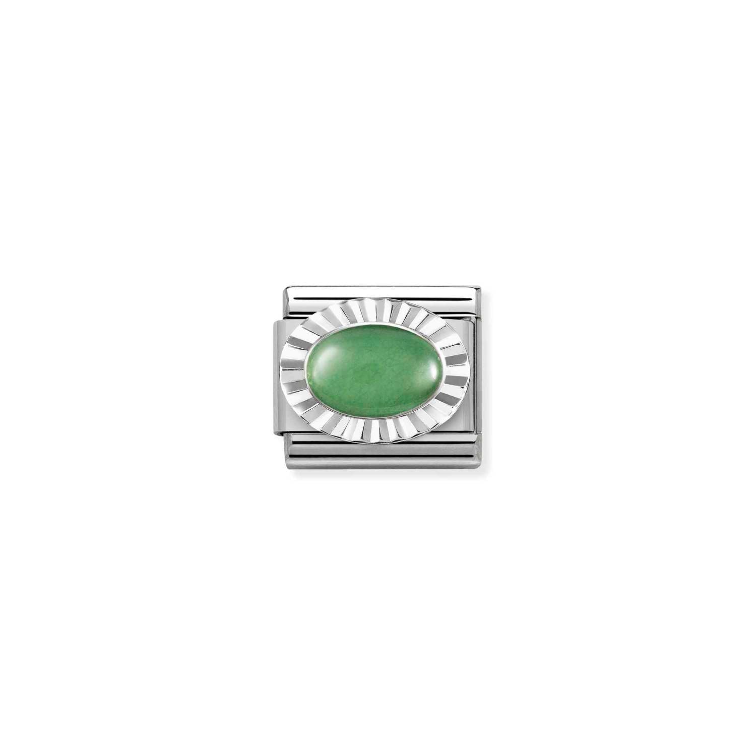 Nomination Classic Silver Green aventurine Charm