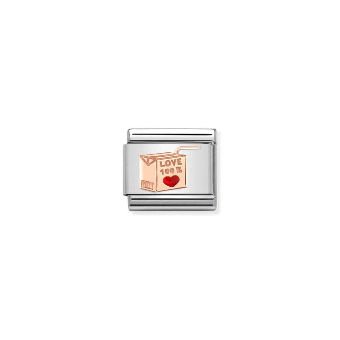 Nomination Classic SYMBOLS 9ct Rose Gold Brick Love Charm