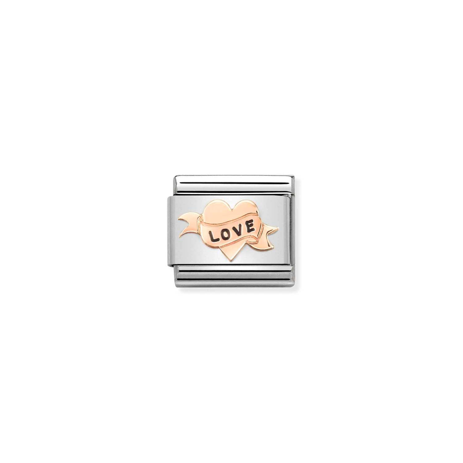 Nomination Classic SYMBOLS 9ct Rose Gold Heart LOVE Charm