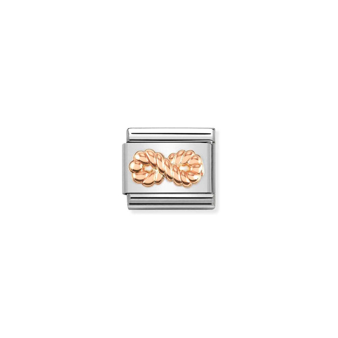 Nomination Classic RELIEF SYMBOLS 9ct Rose Gold Infinite Rope Charm