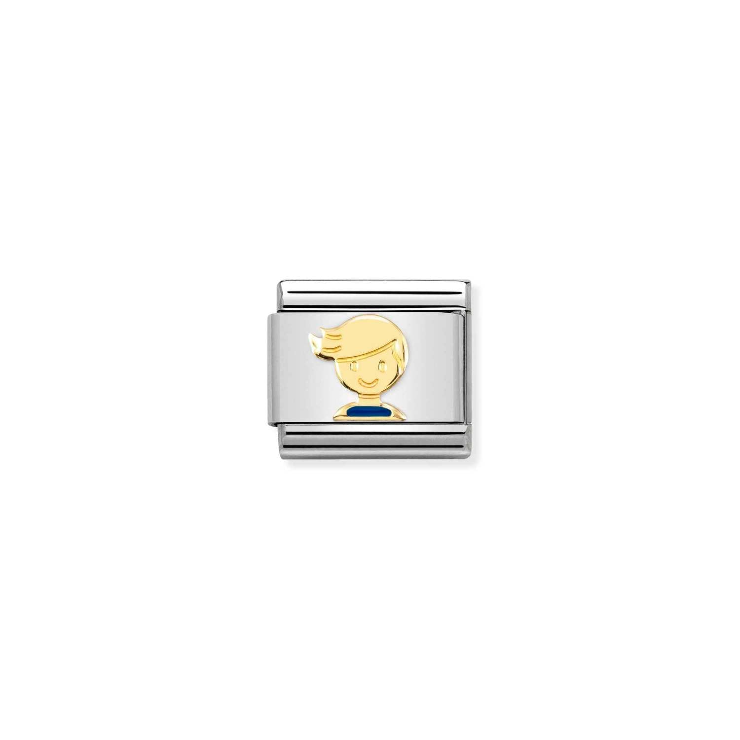 Nomination Classic Gold Light Blue Boy Charm
