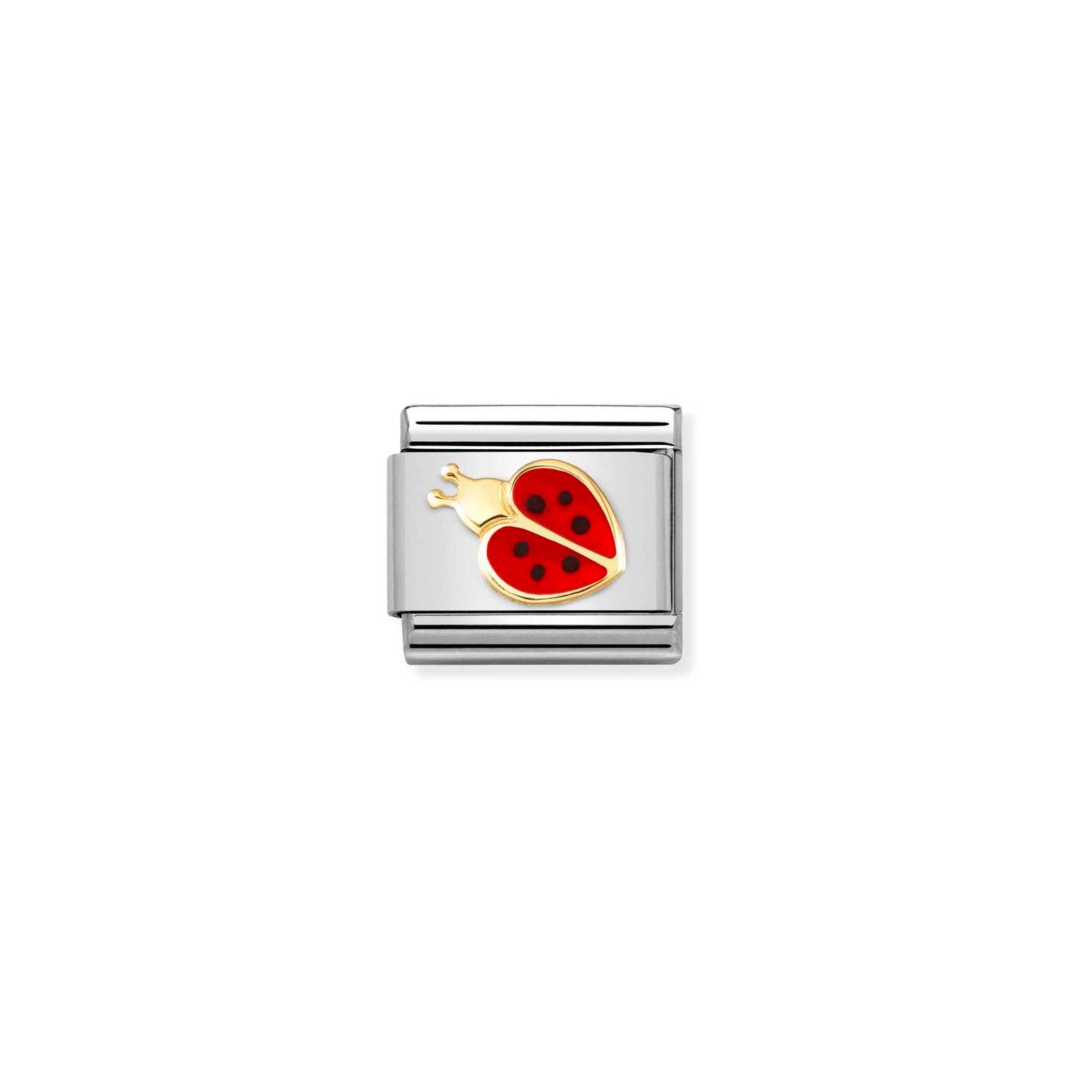 Nomination Classic Gold New Red and Black Ladybird Charm