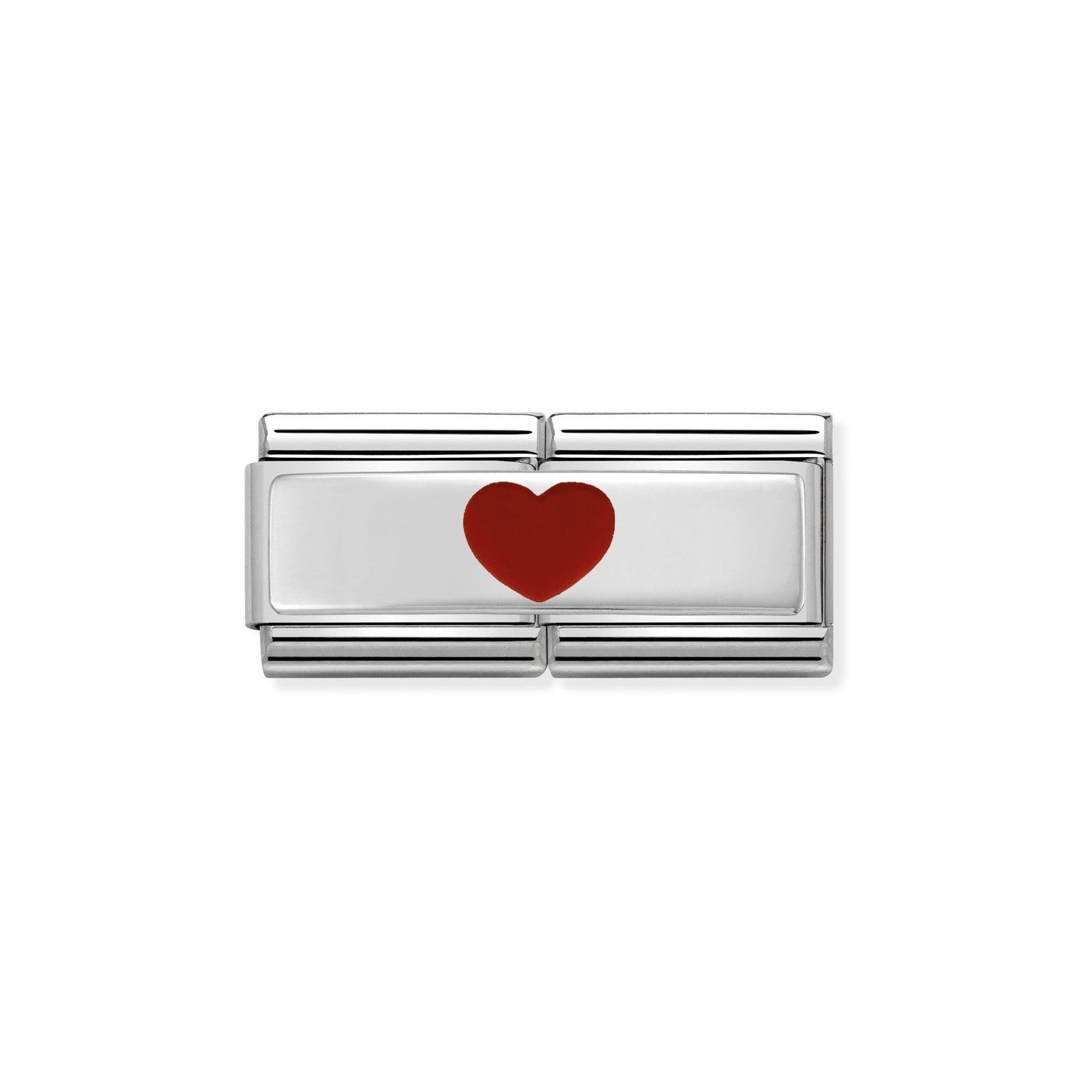 Nomination DOUBLE Classic SYMBOLS Silver Red heart in the middle Charm
