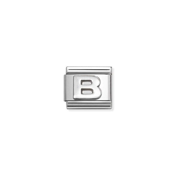 Nomination Classic oxidized LETTERS in Silver B Charm