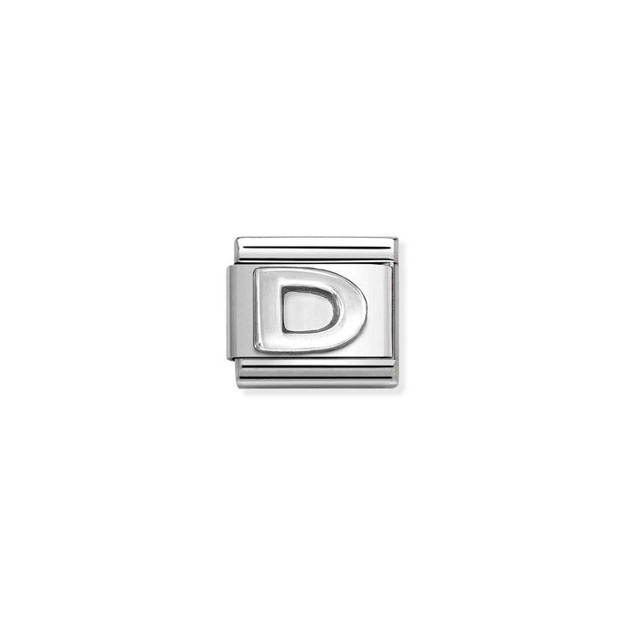 Nomination Classic oxidized LETTERS in Silver D Charm