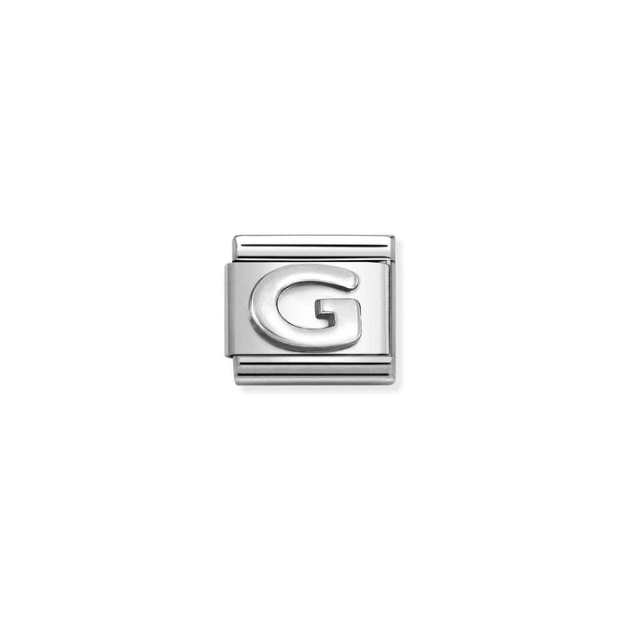 Nomination Classic oxidized LETTERS in Silver G Charm