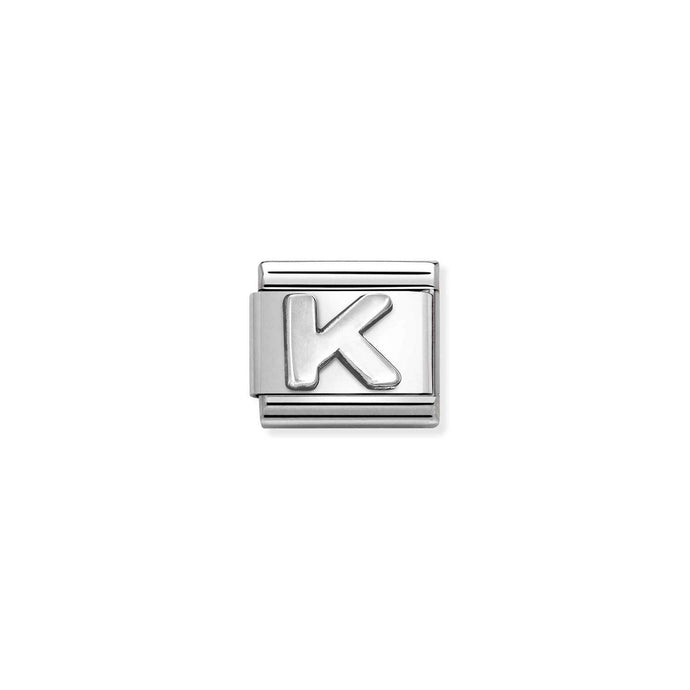 Nomination Classic oxidized LETTERS in Silver K Charm