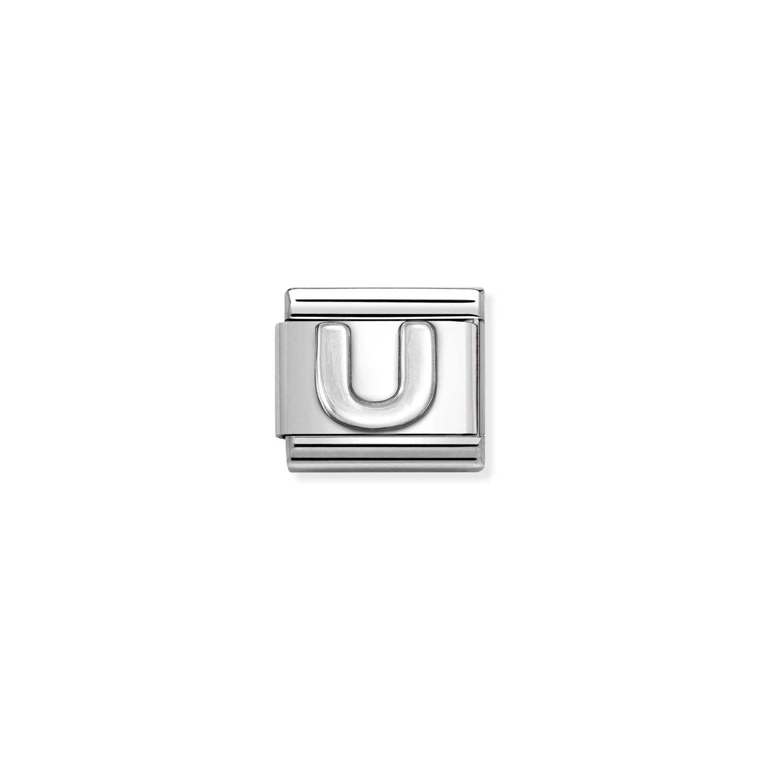 Nomination Classic oxidized LETTERS in Silver U Charm