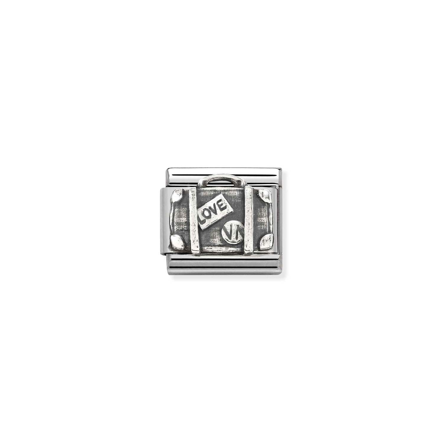 Nomination Classic OXIDIZED SYMBOLS in Silver Suitcase Charm