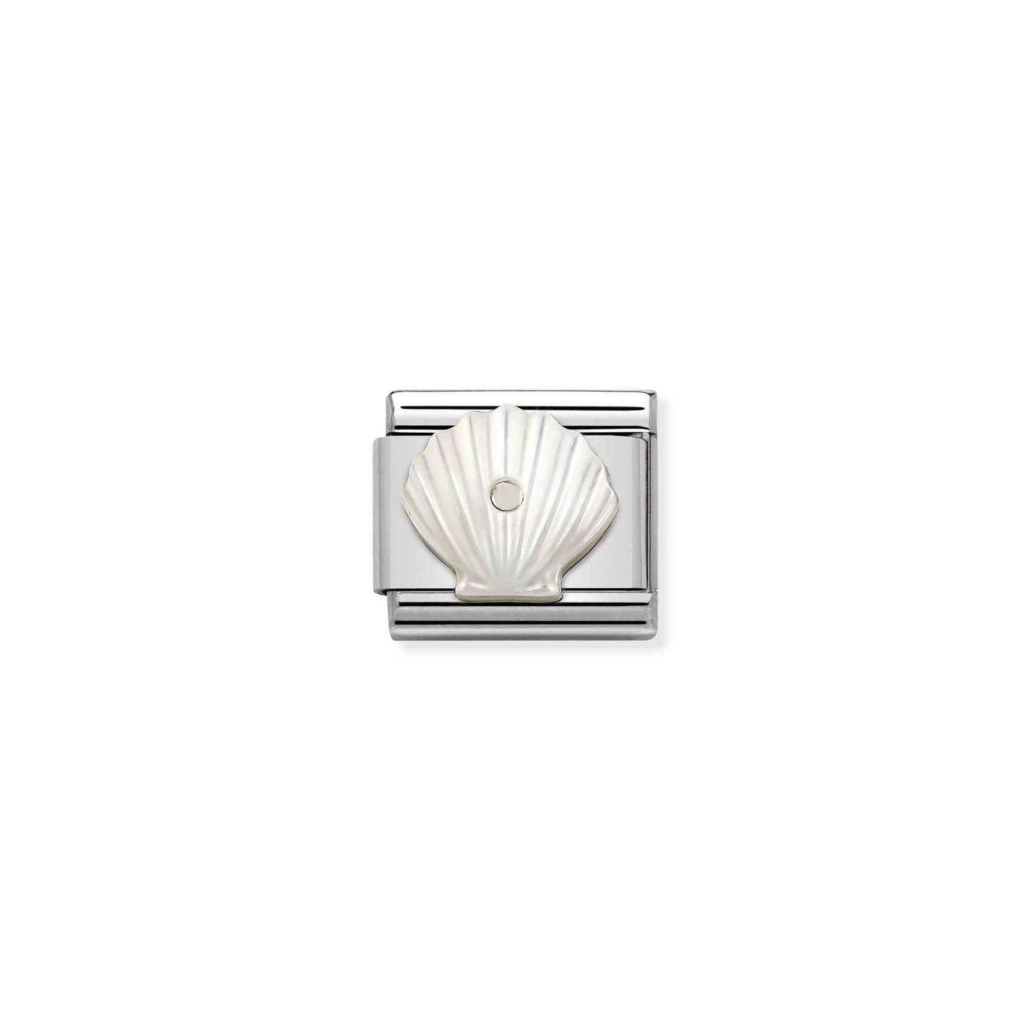 Nomination Classic Silver Shell in WHITE MOTHER OF PEARL Charm