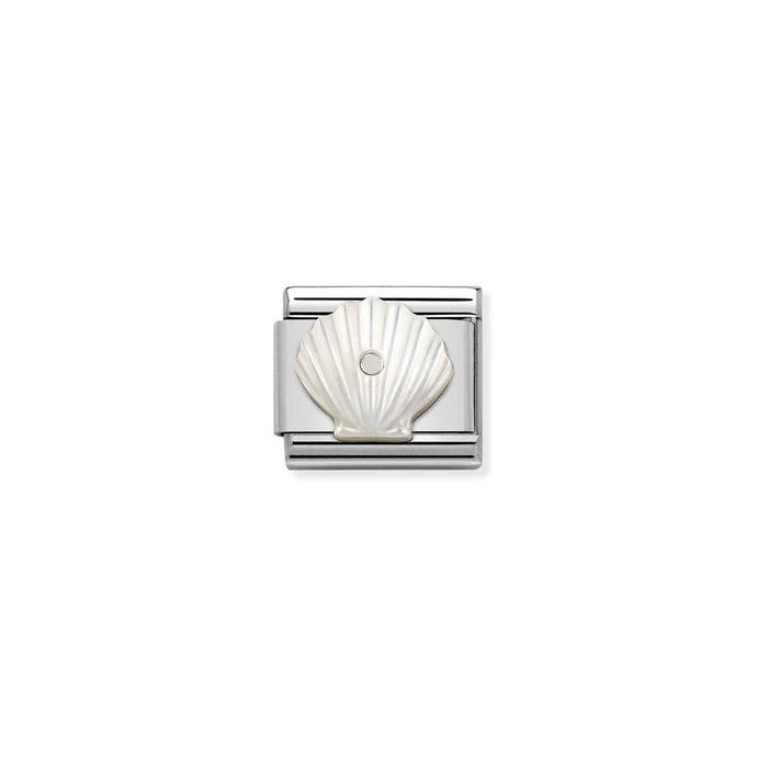 Nomination Classic Silver Shell in WHITE MOTHER OF PEARL Charm