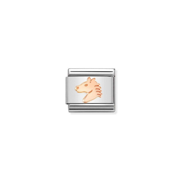 Nomination Classic SYMBOLS 9ct Rose Gold Horse head Charm