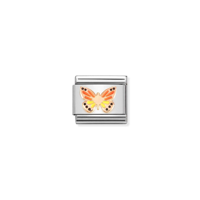 Nomination Classic SYMBOLS 9ct Rose Gold Rainbow butterfly Charm