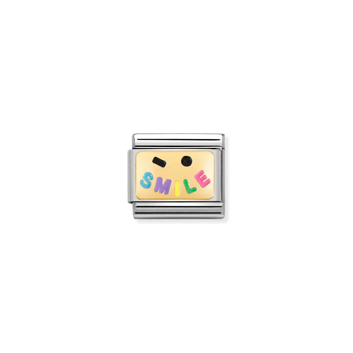 Nomination Classic Gold SMILE plate Charm