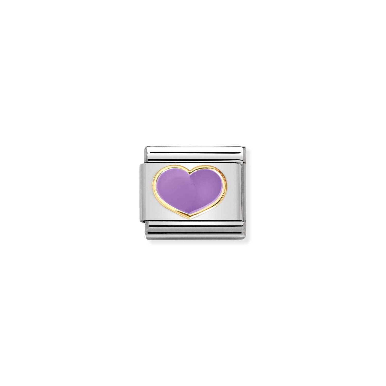 Nomination Classic LOVE 2 Gold LILAC heart Charm