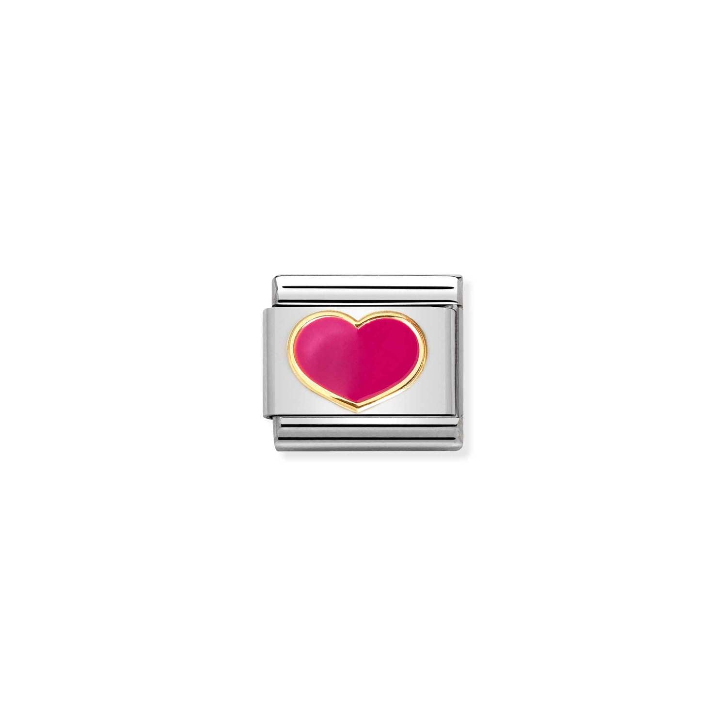 Nomination Classic LOVE 2 Gold FUCHSIA Heart Charm