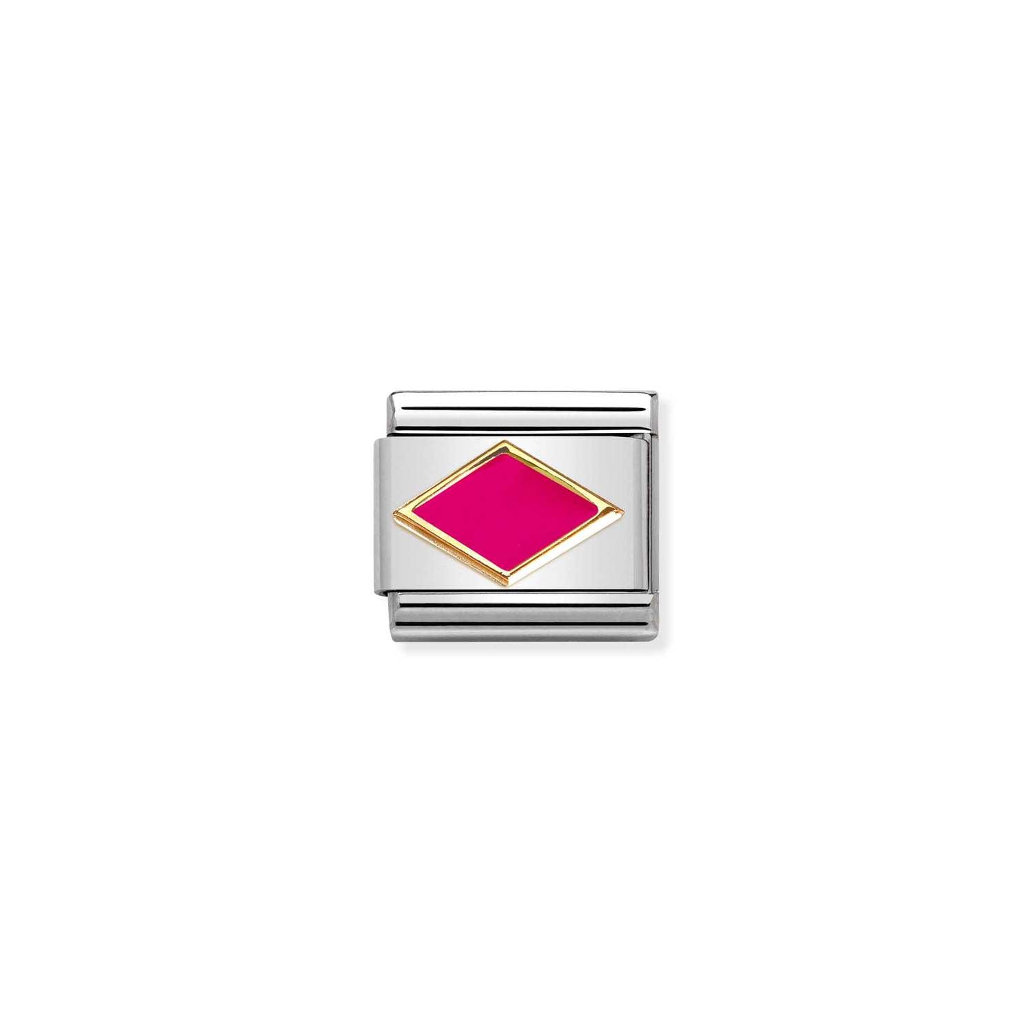 Nomination Classic Gold FUCHSIA rhombus Charm