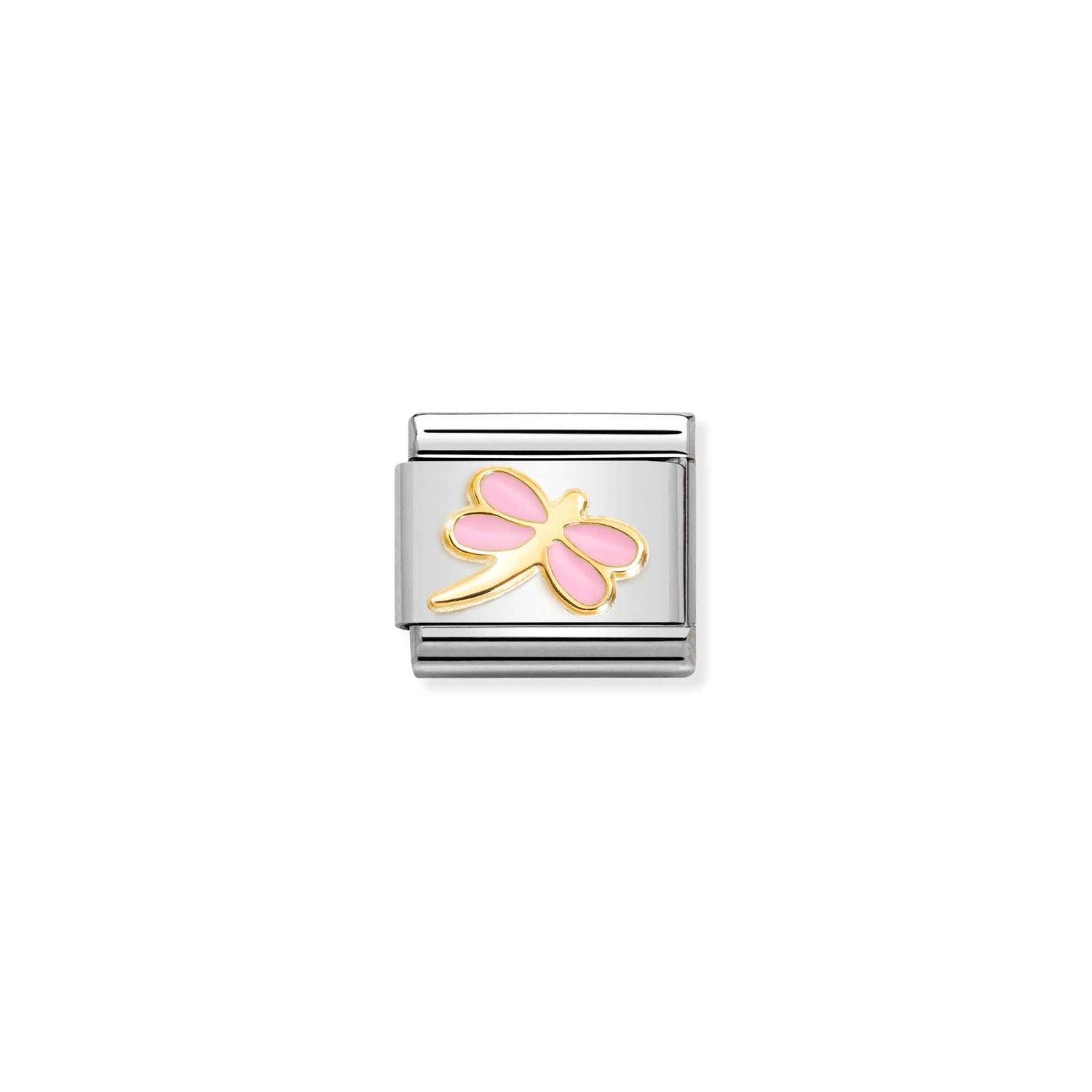 Nomination Classic Gold PINK dragonfly Charm