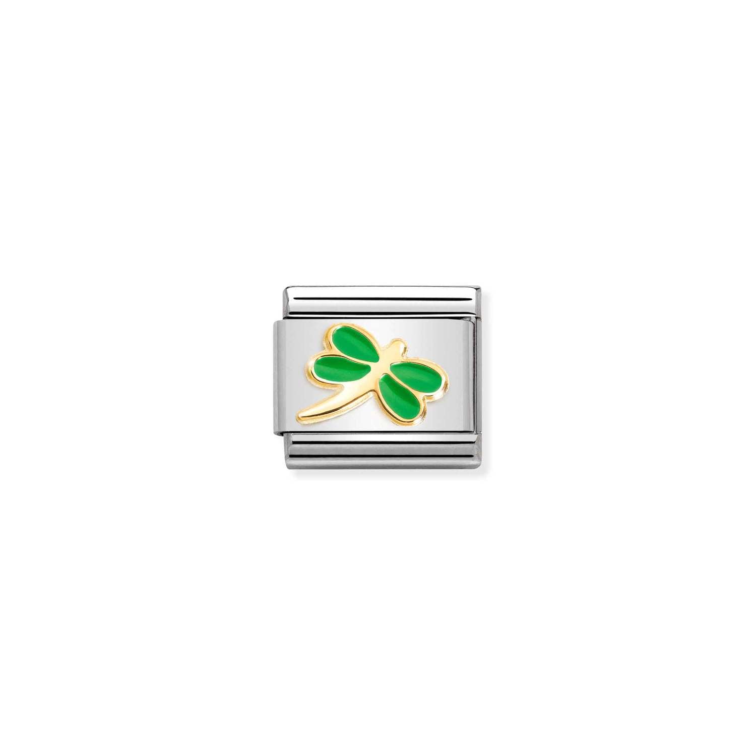 Nomination Classic Gold GREEN APPLE dragonfly Charm