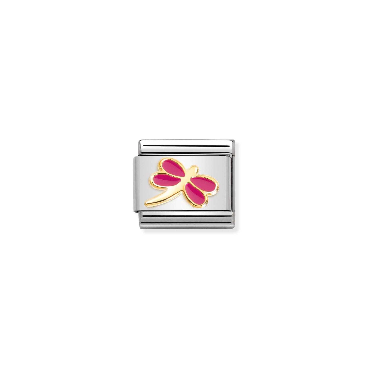 Nomination Classic Gold FUCHSIA dragonfly Charm