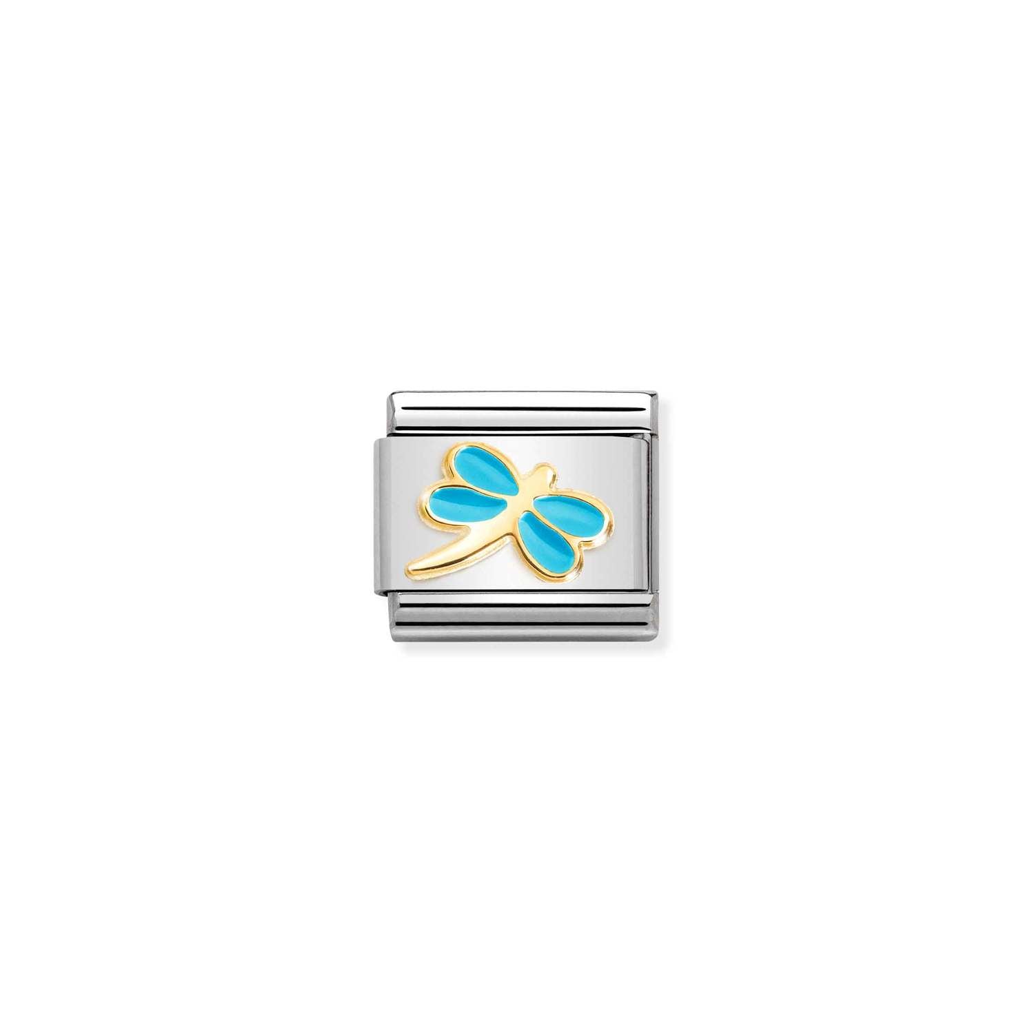 Nomination Classic Gold TURQUOISE dragonfly Charm