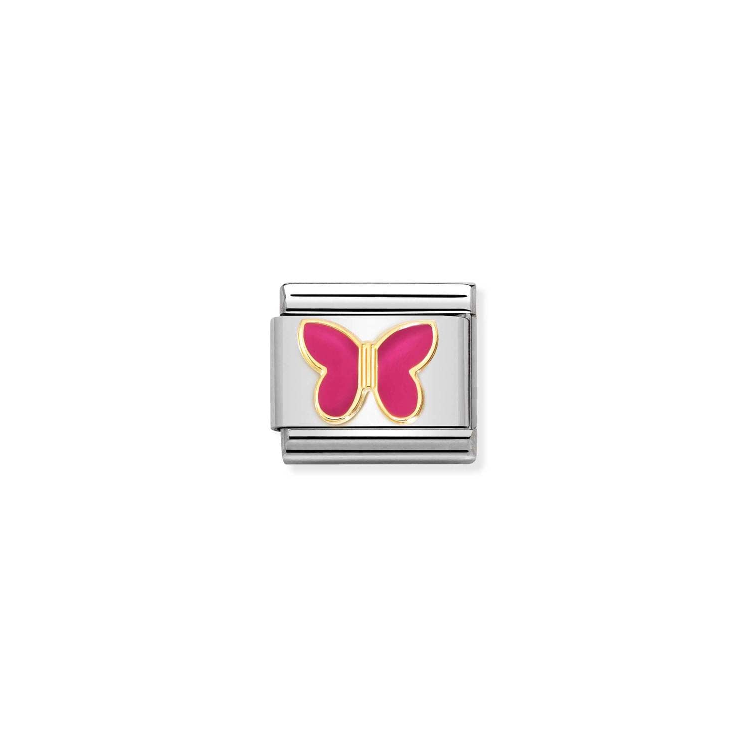 Nomination Classic Gold FUCHSIA butterfly Charm