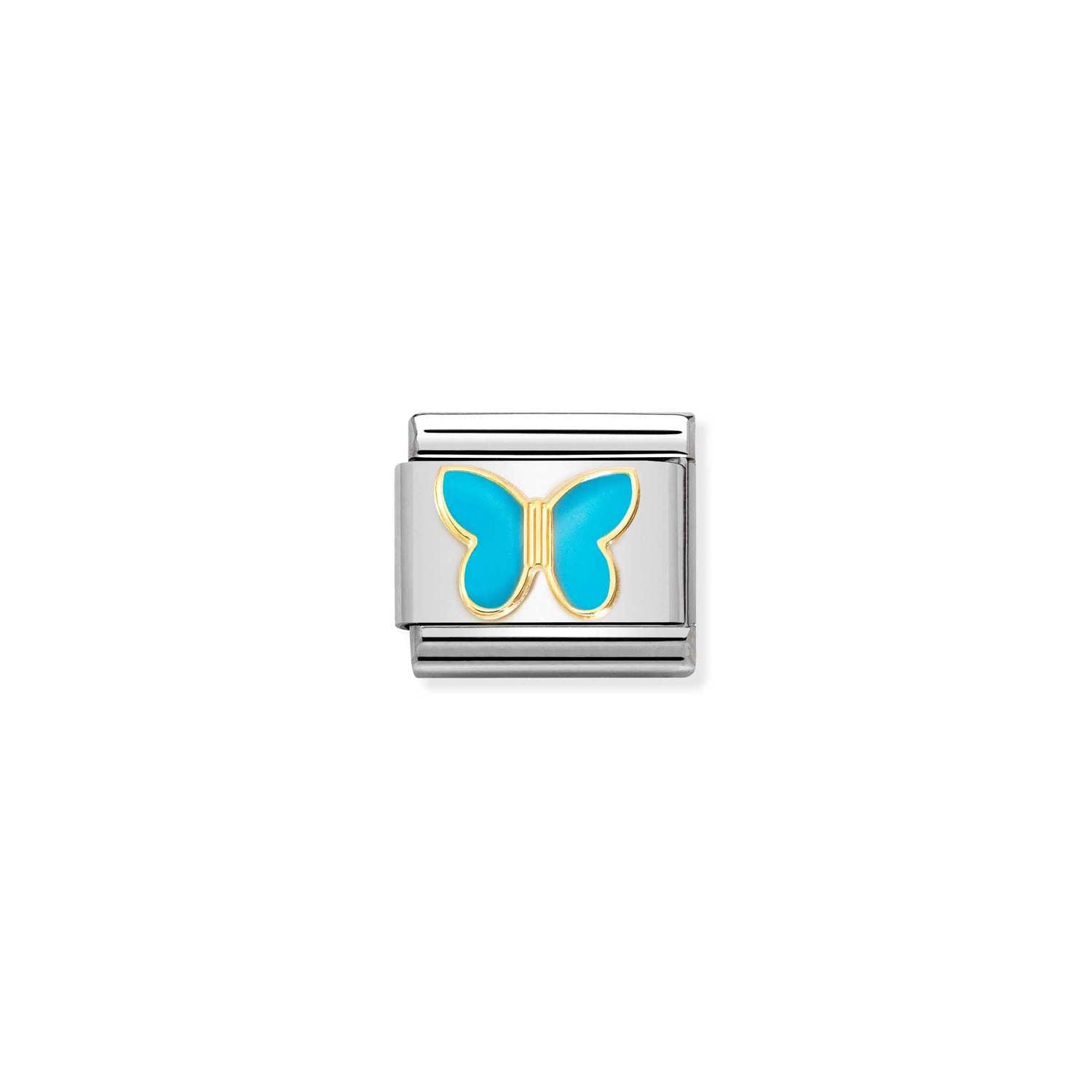 Nomination Classic Gold TURQUOISE butterfly Charm