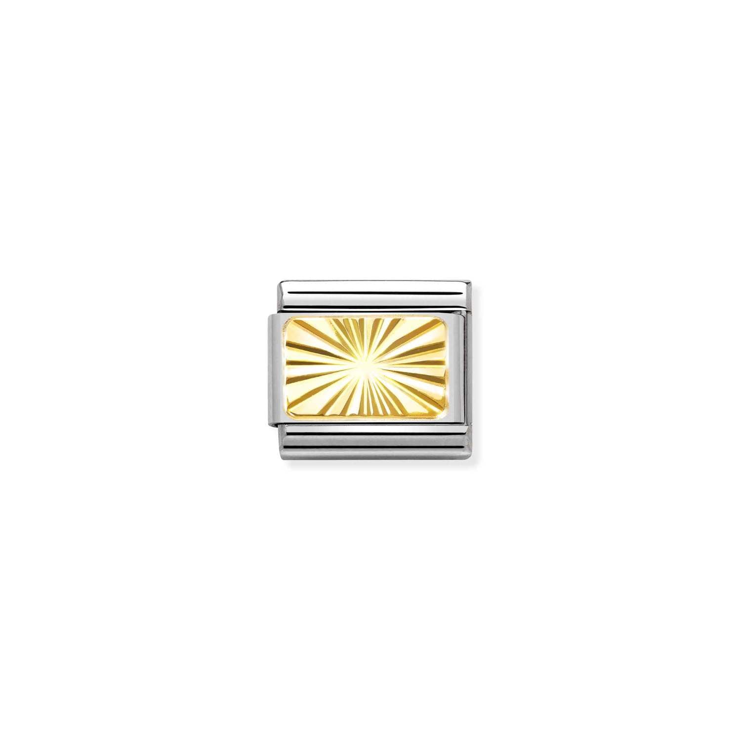 Nomination Classic Gold CUSTOM Diamond-coated plate Charm
